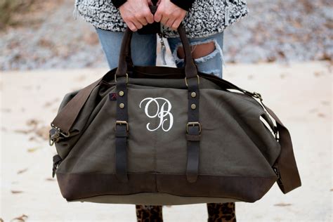 monogram travel bag|duffle bag with monogram.